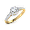 Kyra Halo Solitaire Ring