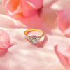 Kyra Halo Solitaire Ring
