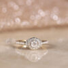 Kyra Halo Solitaire Ring