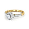 Kyra Halo Solitaire Ring