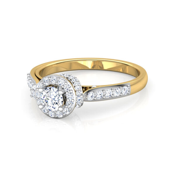 Kyra Halo Solitaire Ring